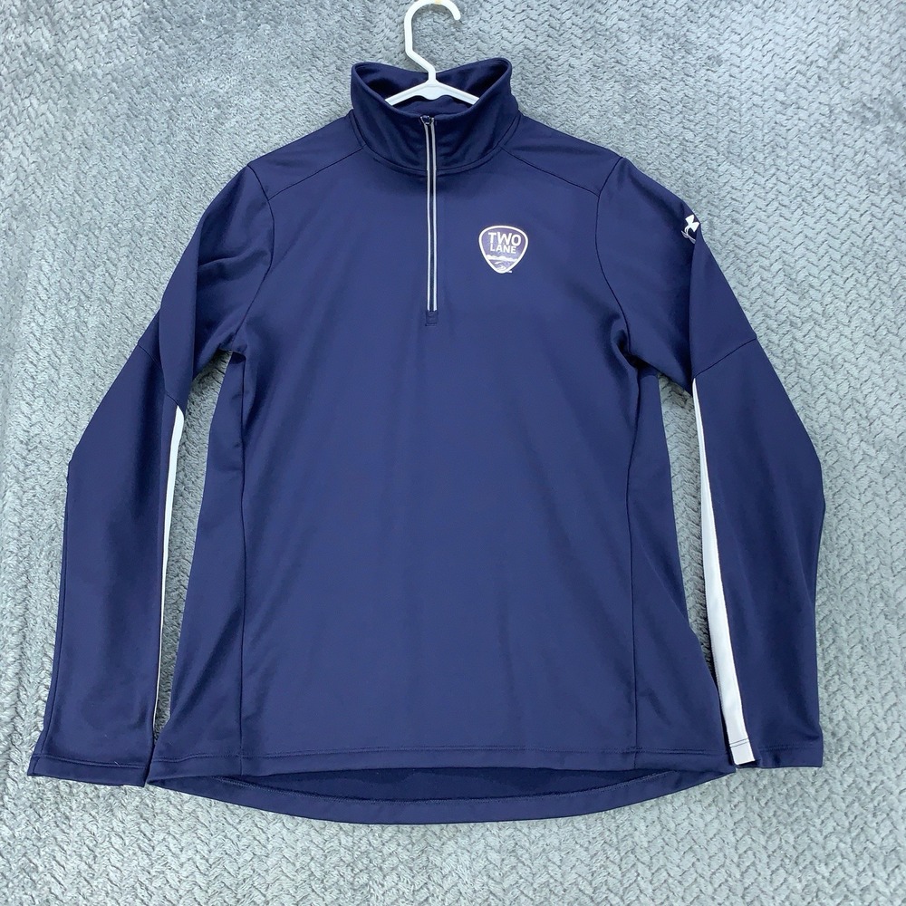 Under Armour Heat Gear Loose 1/4 Zip Navy Pullover Men's Size Medium